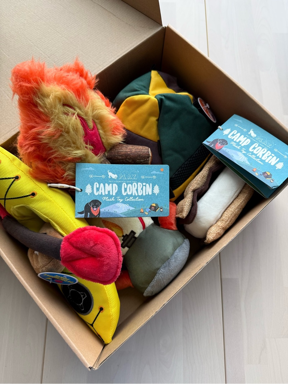 NWT Camp Corbin Plush Dog Toys - Set of 5